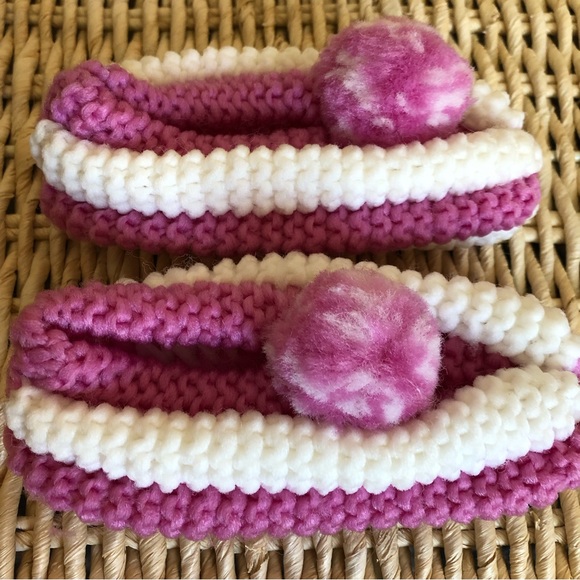 Kid's Handmade Phentex Yarn Slippers - 8.5 Toddler - Children's Slippers - Picture 3 of 8